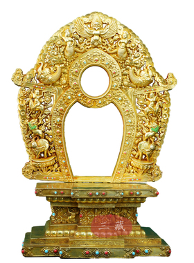 纯铜全鎏金金刚座佛台佛像底座