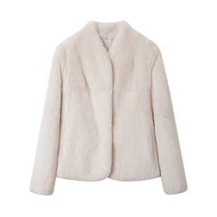 [限量特价] 进口雷克斯獭兔毛高端皮草外套女毛毛宽松显瘦大衣