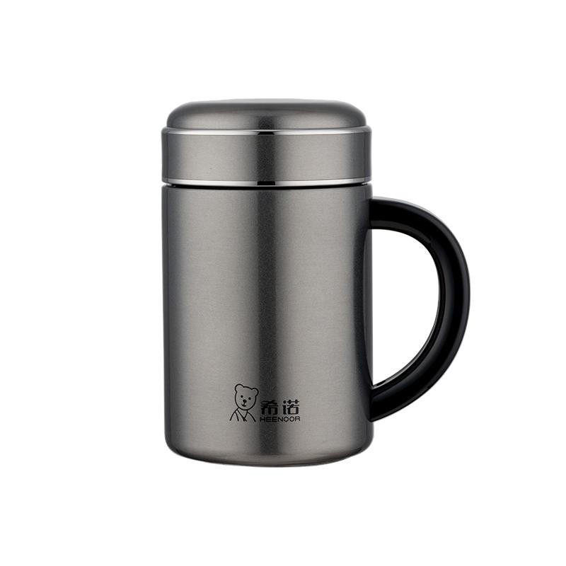希诺保温杯带把手泡茶杯
