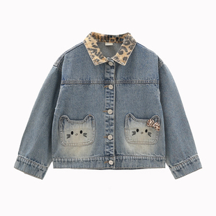 MOMOCO/玛米玛卡商场女童2026春季新款春装女孩美式复古牛仔外套