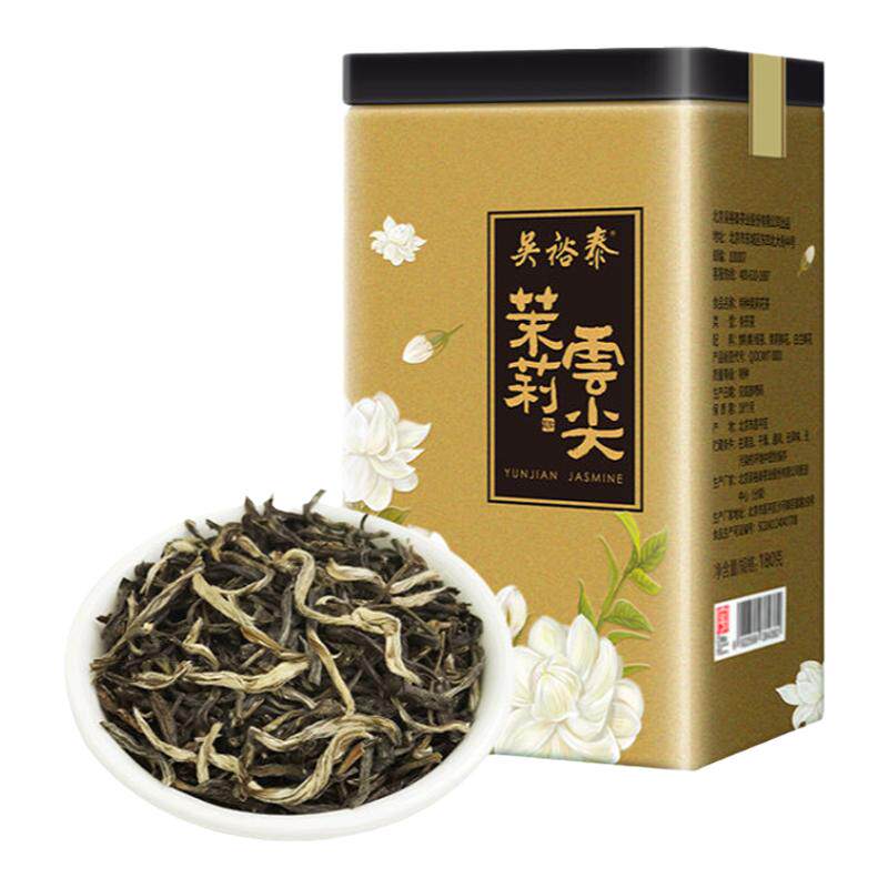 吴裕泰茶叶 茉莉花茶 茉莉云尖 罐装 180g/罐 浓香特种茶叶