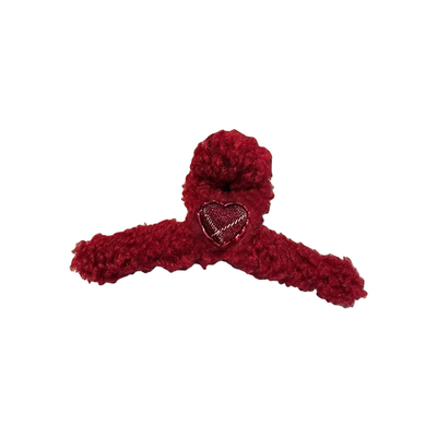 新年红色爱心抓夹大号发量大发夹