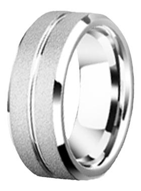 meerose男性钨金原创磨砂宽指环