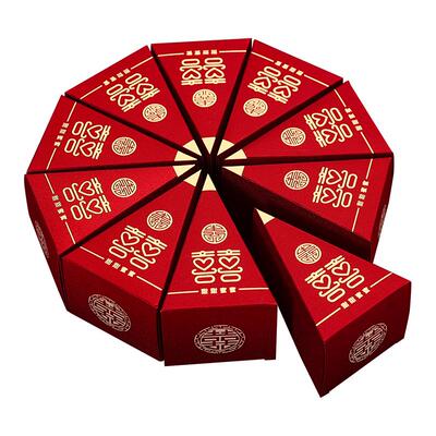 结婚欧式蛋糕型喜糖盒子桌摆纸盒