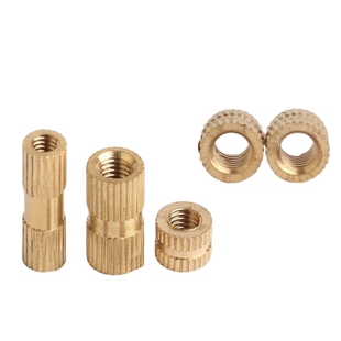 铜嵌件螺母原GB809国标通孔铜镶件M2-10注塑铜预埋件铜滚花螺母