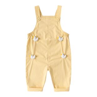 嘟嘟家宝宝多巴胺背带裤春秋儿童裤子春季女童休闲裤男童长裤春款