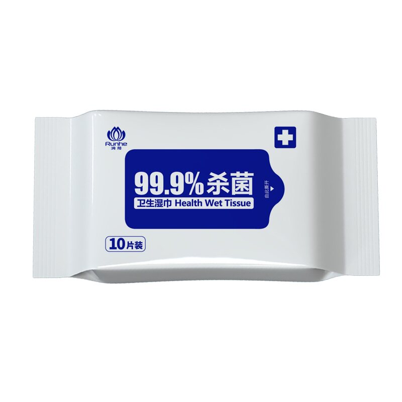 润荷卫生湿巾清净杀菌儿童学生外出便携小包装无酒精湿纸巾实拍图 商品