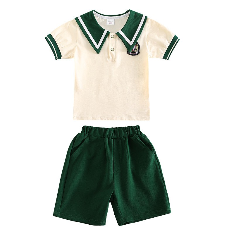 男童墨绿色短裤短裙学生校服幼儿园园服半身裙裤藏蓝色演出服班服
