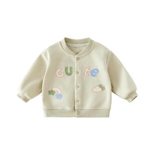 贝肽斯儿童棒球服外套春秋款女男童外出衣服休闲宝宝春装外套S
