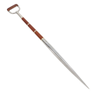 土豪镩正品顺丰冰镩红木不锈钢三棱破冰炸冰锚鱼冰钓打孔粘鱼冰穿