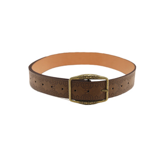 复古棕色腰带女y2k废土风印花百搭牛仔裤带休闲辣妹风显瘦皮带潮