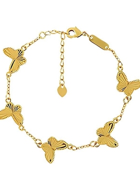 金店同款国风沙金镭射蝴蝶手链女2025新款精致轻奢小众高级感手饰