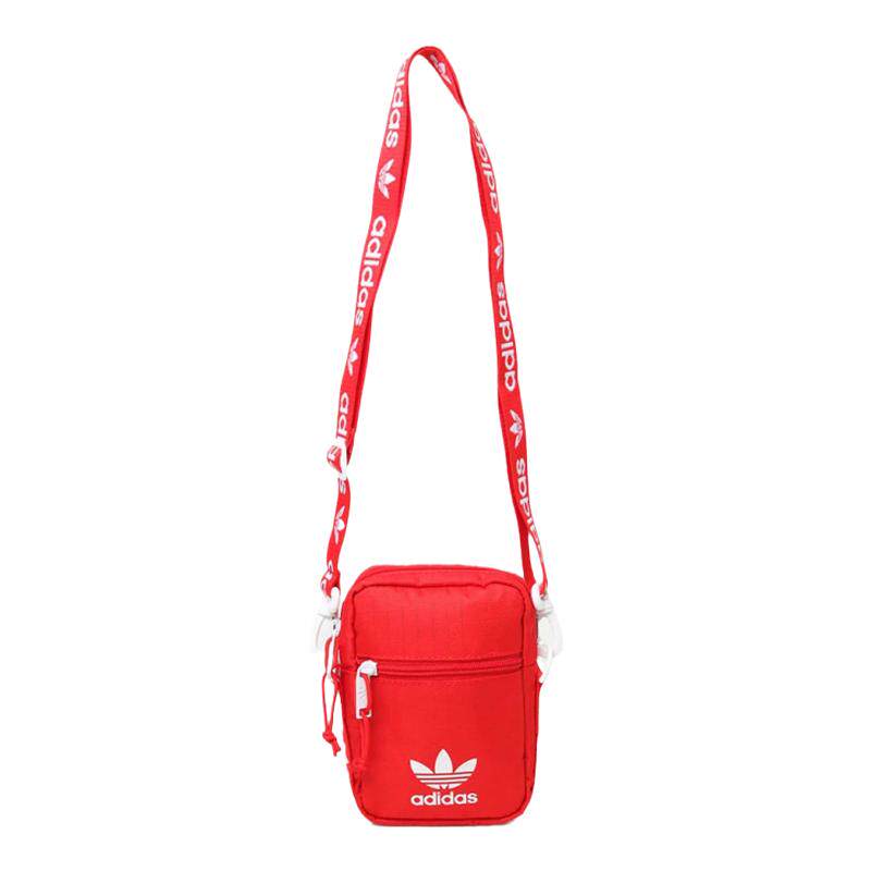 阿迪达斯红色斜挎包