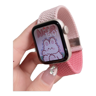适用苹果手表表带apple iwatch s11 10 se 42mm 41mm 40 46mm编织