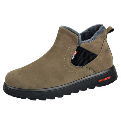 2024回力棉鞋男鞋冬季加绒保暖鞋 潮流百搭防滑一脚蹬青年雪地靴