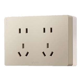 公牛15孔插座明装超薄墙壁多孔位插座大板明线十孔明装盒G59金