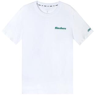 斯凯奇短袖T恤纯棉女士体恤衫2026春夏季新款百搭休闲白T圆领半袖