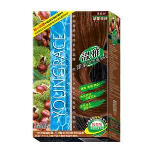 温雅染发剂漾采焗油植物染发膏自然黑男女士专用盖白发中草药正品