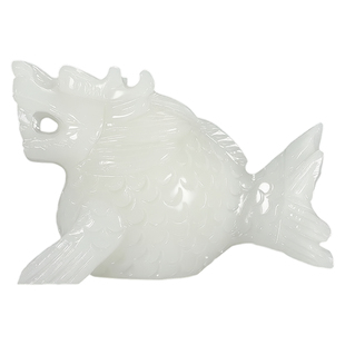 天然玉石螭吻摆件鸱吻吸火吞火避火乾位西北方厨房用鳌鱼龙办公室