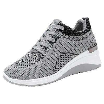 鞋子女春季新款女鞋内增高shoes潮鞋透气厚底运动鞋女