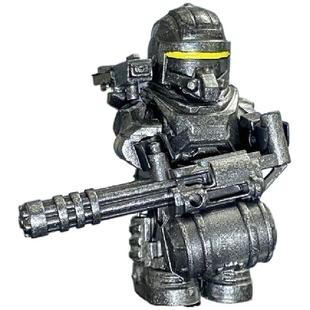 兼容乐高和平精英战损动力机甲七加特林积木人仔儿童益智积木玩具