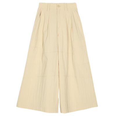 谜底阔腿裤女2025春新品时髦造型感宽松特色大口袋长裤251MK0073