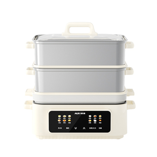 奥克斯猛火可拆洗电蒸锅多功能家用不锈钢一体锅多层大容量蒸笼