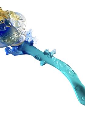 tittot琉园琉璃中式桌面如意摆件