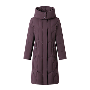 恒源祥集团彩羊中老年羽绒服女中长款过膝款妈妈加厚冬季外套保暖