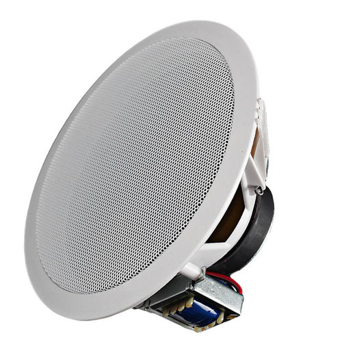同轴吸顶喇叭天花吊顶音响嵌入式定压定阻家用商铺黑白色音箱爆款