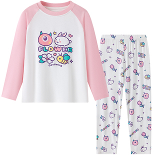 【小恶魔联名】英氏儿童睡衣男女童春季新款莫代尔套装a类家居服