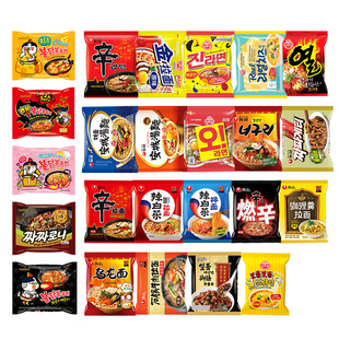韩国泡面混搭袋装拉面进口方便面组合辛拉面辣白菜炸酱