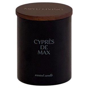 爱屿筑家 雪松香薰蜡烛黑色玻璃杯蜡室内香氛持久扩香装饰摆件