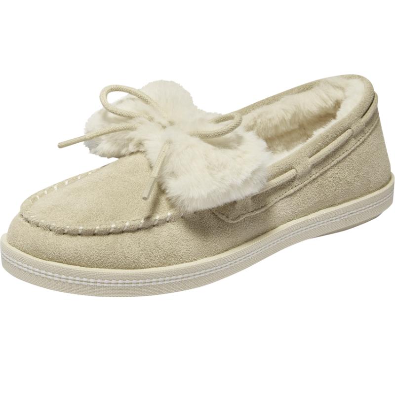 斯凯奇奶贝鞋|秋冬季女鞋加绒保暖鞋豆豆鞋平底单鞋休闲鞋乐福鞋