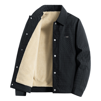 罗蒙男士外套冬季加绒翻领上衣