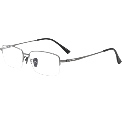 男士商务纯钛超轻半框防雾镜片