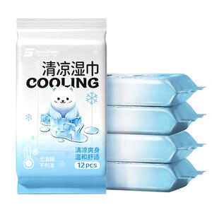 【自营】SnowDream清凉湿巾薄荷冰感降温户外运动便携降温冰巾