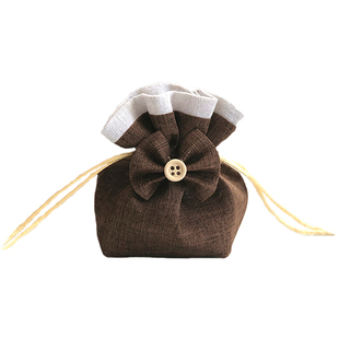 香包袋香囊diy材料包空袋子可挂式抽绳束口袋古风随身棉麻小布袋