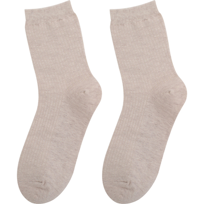 韩国吸汗女棉纯色百搭春秋中筒袜