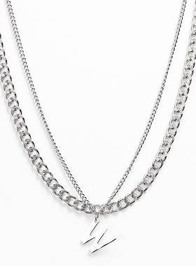 字母INS风双层高级感不掉色项链