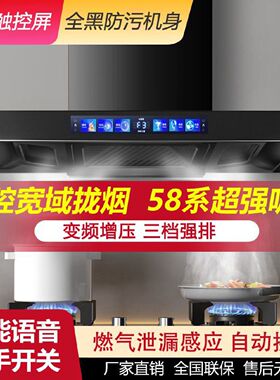 真美油烟机厨房家用抽油烟机大吸力顶吸欧式t型出租房烟机自清洗