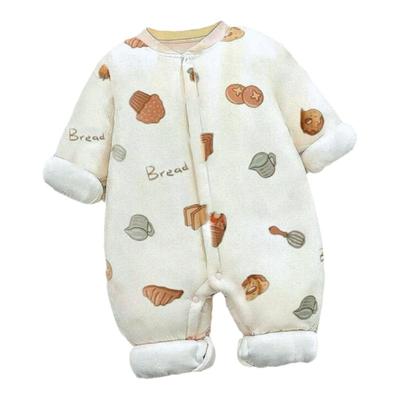 200克夹棉新生儿保暖连体衣