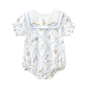 【2026新品】TugTug婴儿包屁衣春夏衣服宝宝短袖连身衣男女童爬服