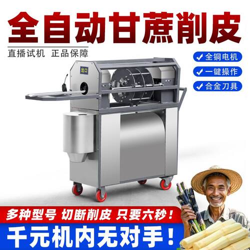 甘蔗削皮切段清洗一体机全自动机摆摊去皮多功能新款机器