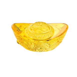 抖音热卖爆款成品水晶龙纹元宝摆件招财转运吉祥物家居装饰品送礼