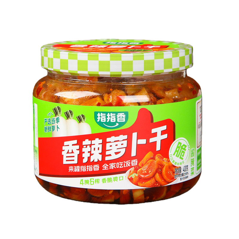 指指香萝卜干香辣400g桶装