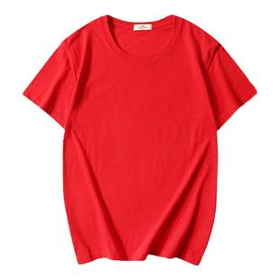 纯棉圆领活动广告衫t恤纯色男女大码定制diy手绘印字LOGO短袖班服