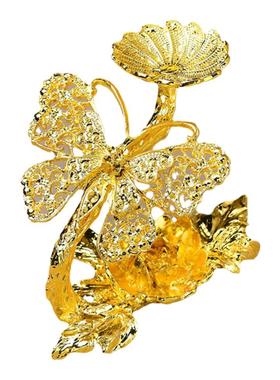 合金开业新款上市蝶恋花座陶瓷球底座底托置物架球架金属球托支架