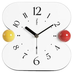 WOZOOM屋准奶油风客厅桌面摆件家居装饰品高级感创意时钟摆放式