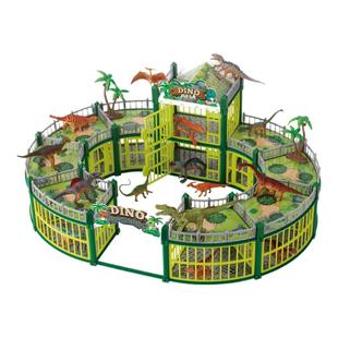 儿童玩具过家家男孩子恐龙乐园别墅侏罗纪积木霸王龙DIY模型3-6岁